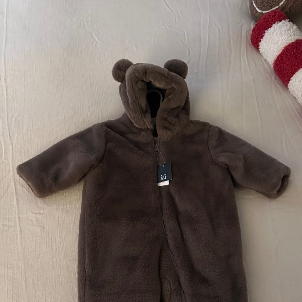 GAP Brown Fuzzy Kids Footie